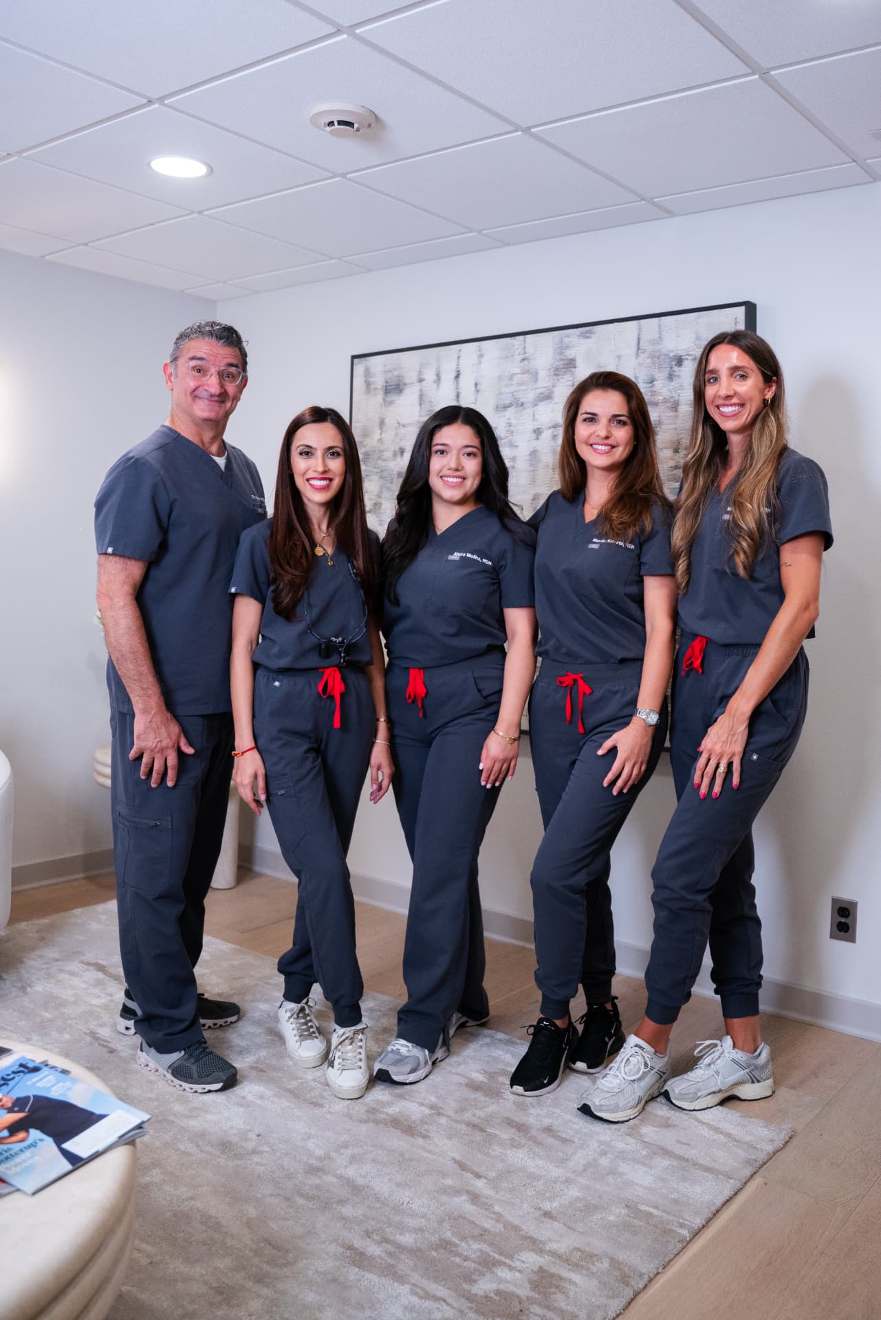 The Greenwich Dental Studio team together in the office